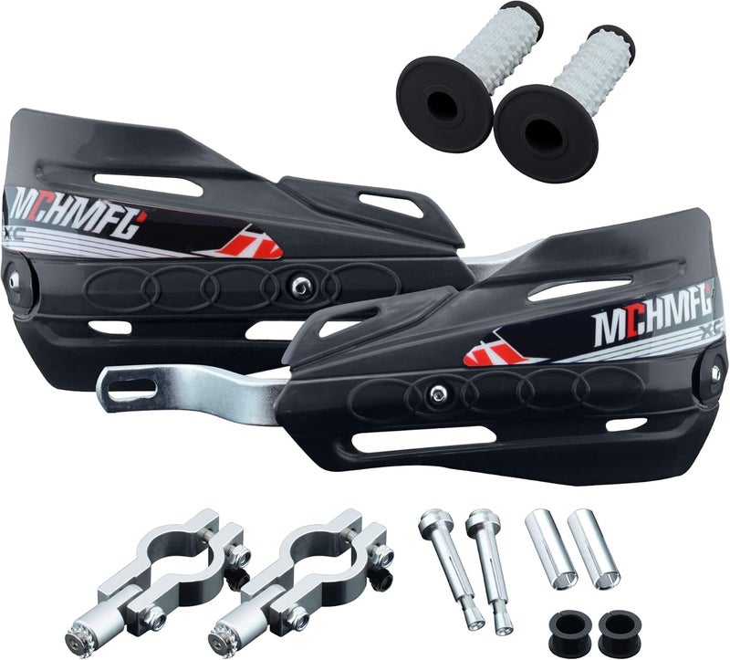 fewfuss Dirt Bike Hand Guards with Grips - Universal Motorcycle Handguards for Pit Bikes ATV Motocross Enduro - Image 1